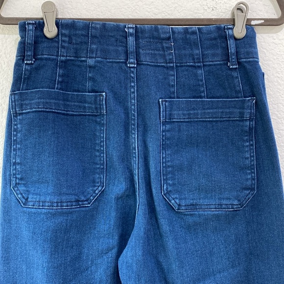 Pilcro Anthropologie Women's The Skipper Blue Wide Leg Cotton Blend Jeans 27 - Picture 6 of 10